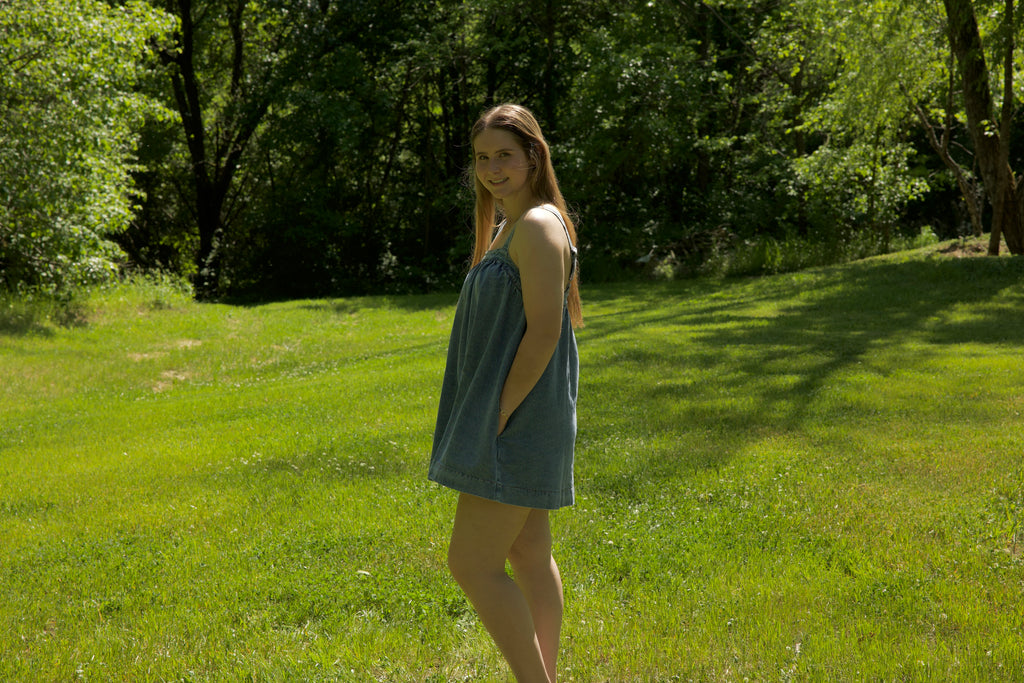 Strap Denim Dress