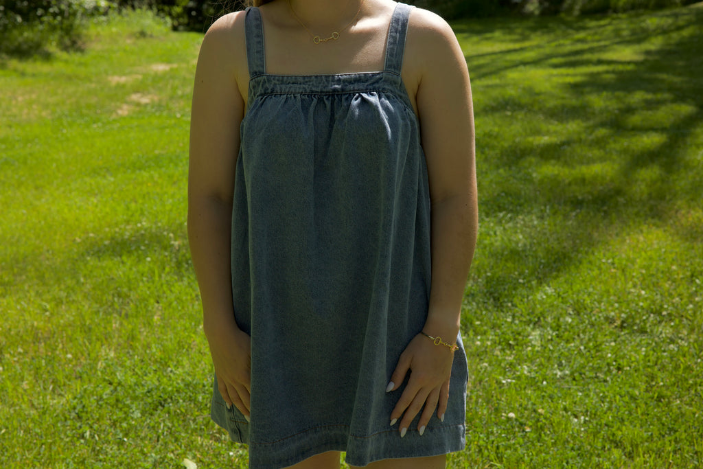 Strap Denim Dress