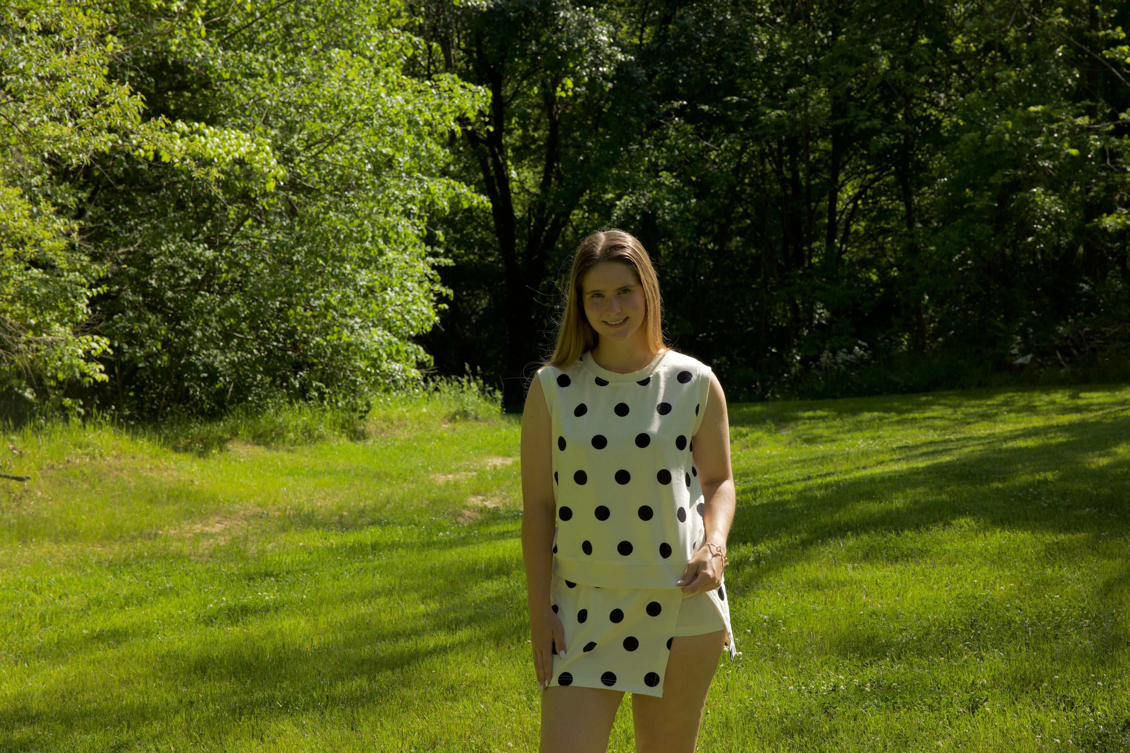 Polka Dot Tank Skort Set