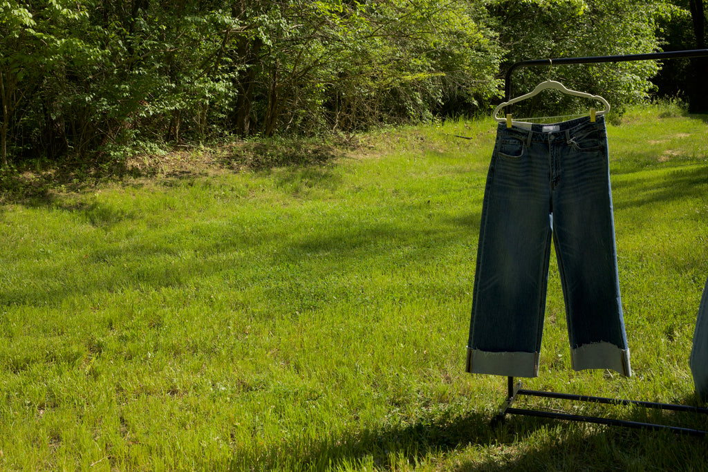 High Rise Cuffed Jeans
