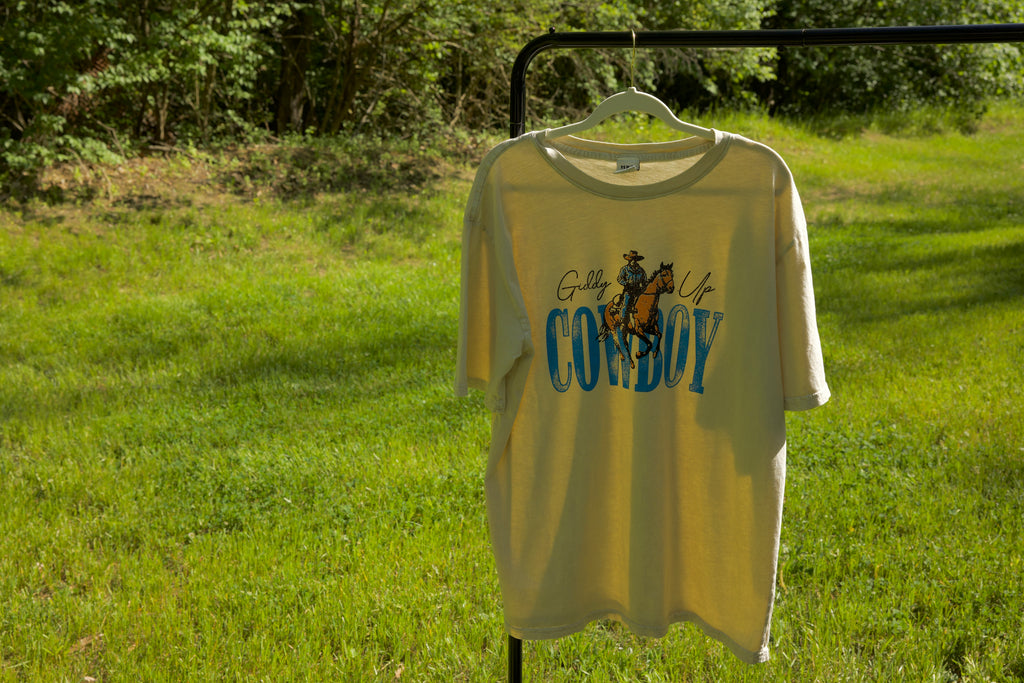 Giddy Up Cowboy Oversized Graphic Tee