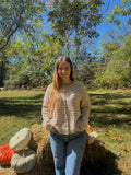 Tan Striped Cardigan