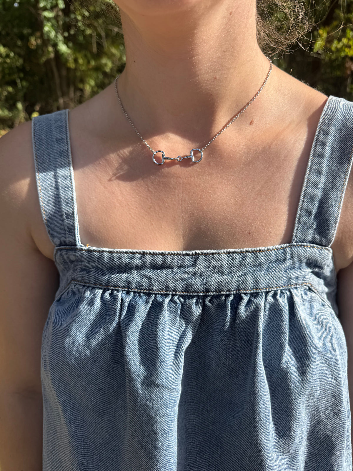 Silver Snaffle Bit Necklace