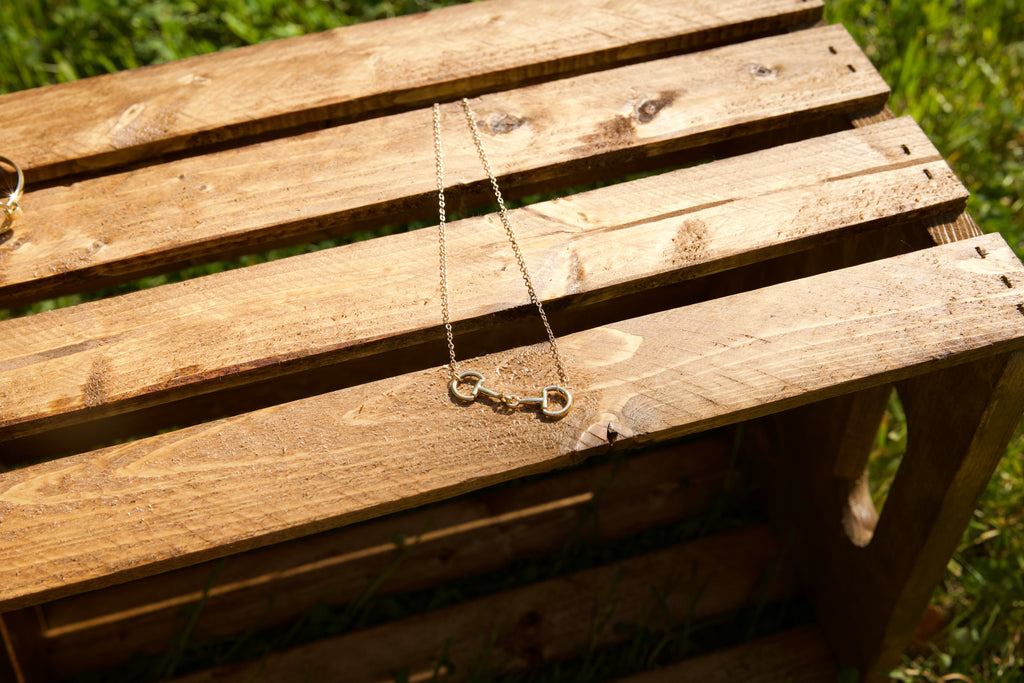Gold Snaffle Bit Necklace